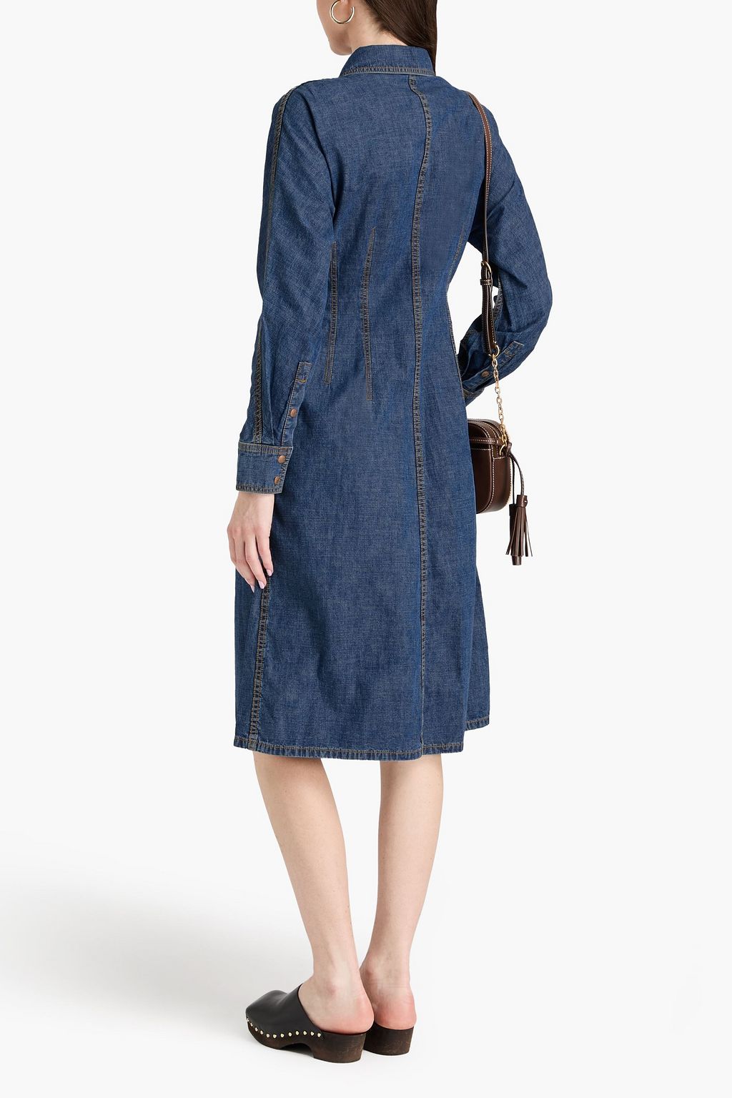 TORY BURCH 데님 셔츠 드레스