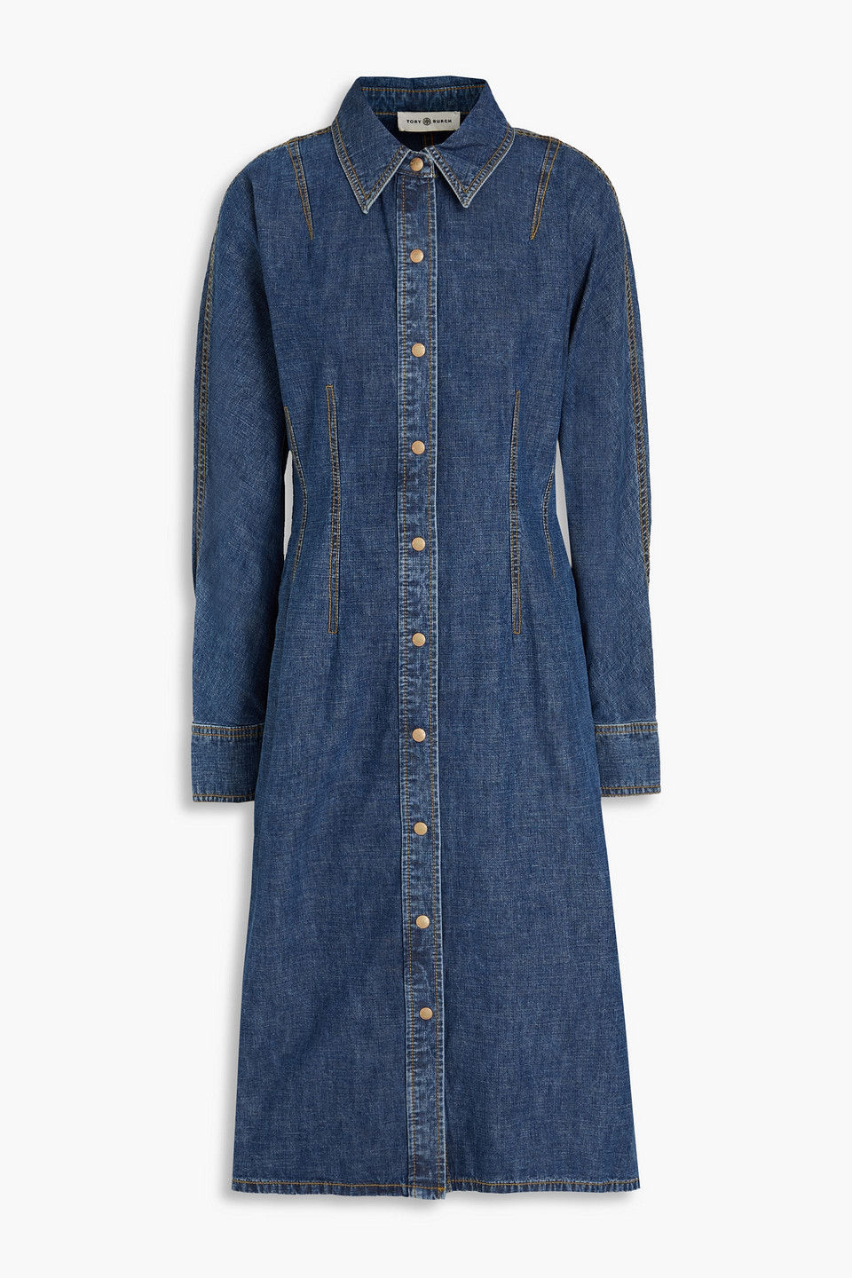 white christmas dresses Rory, Maxi Shirtdress, Vintage Denim Wash main image 1