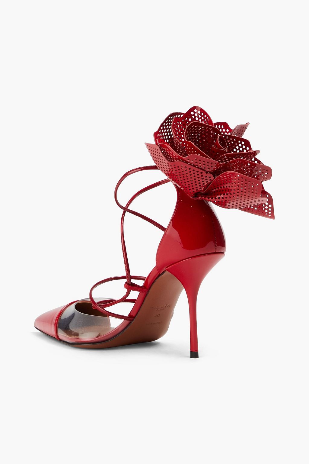 ALAÏA Appliquéd patent-leather and PVC pumps