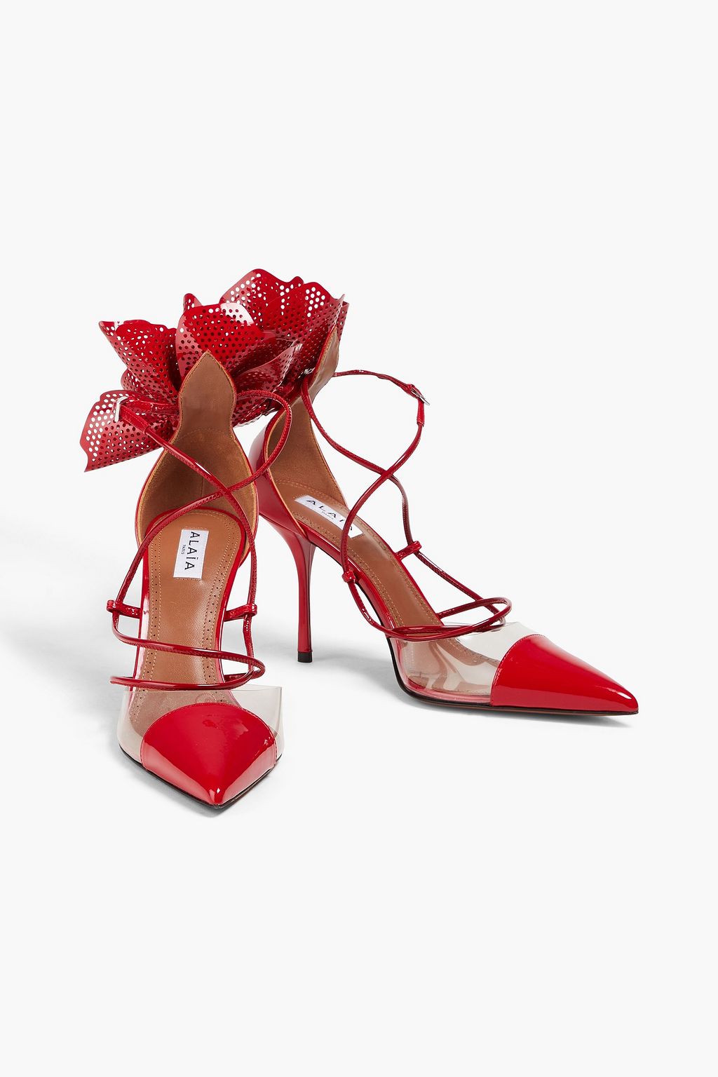 ALAÏA Appliquéd patent-leather and PVC pumps