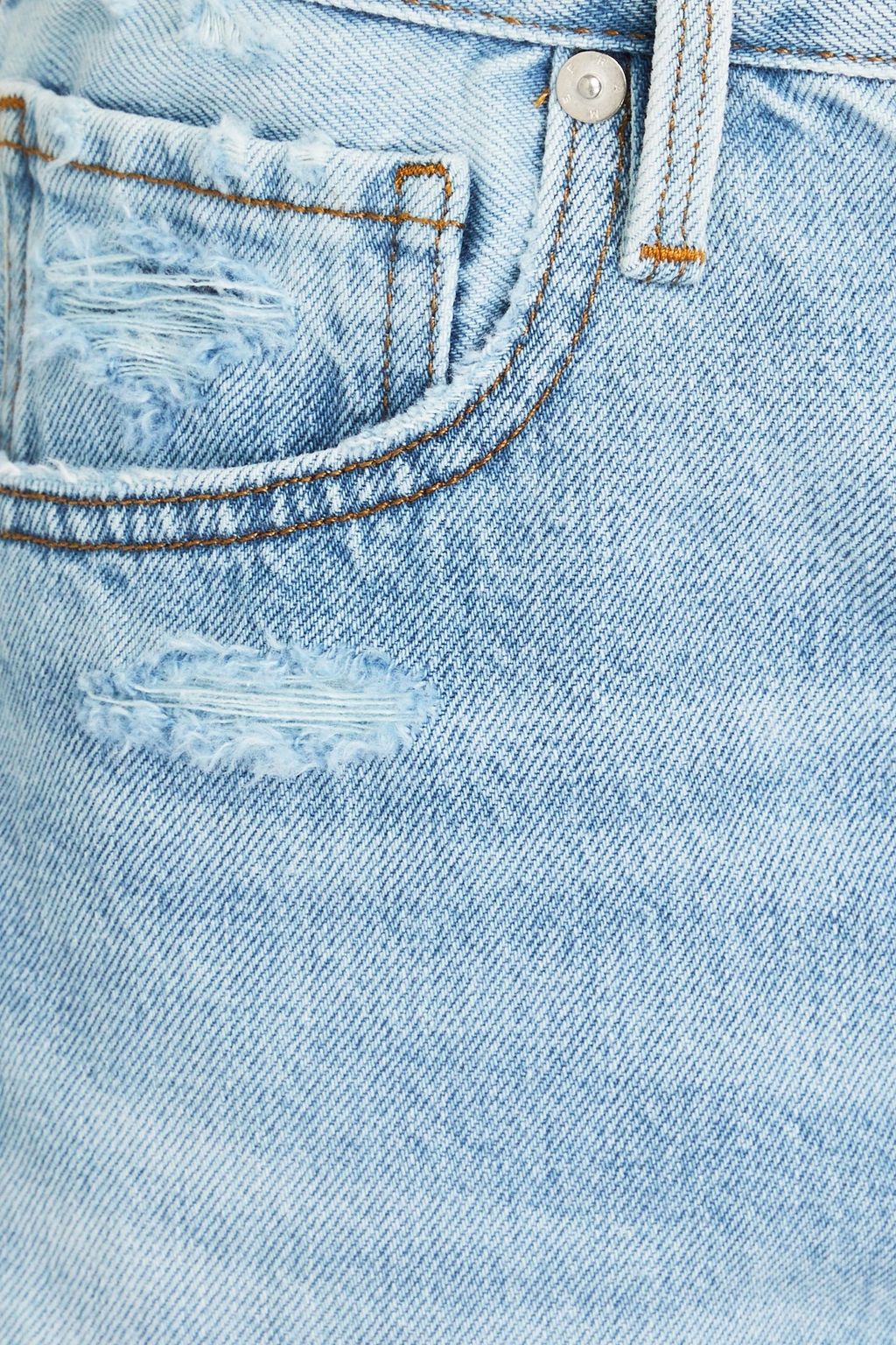 FRAME Le Super High distressed denim shorts