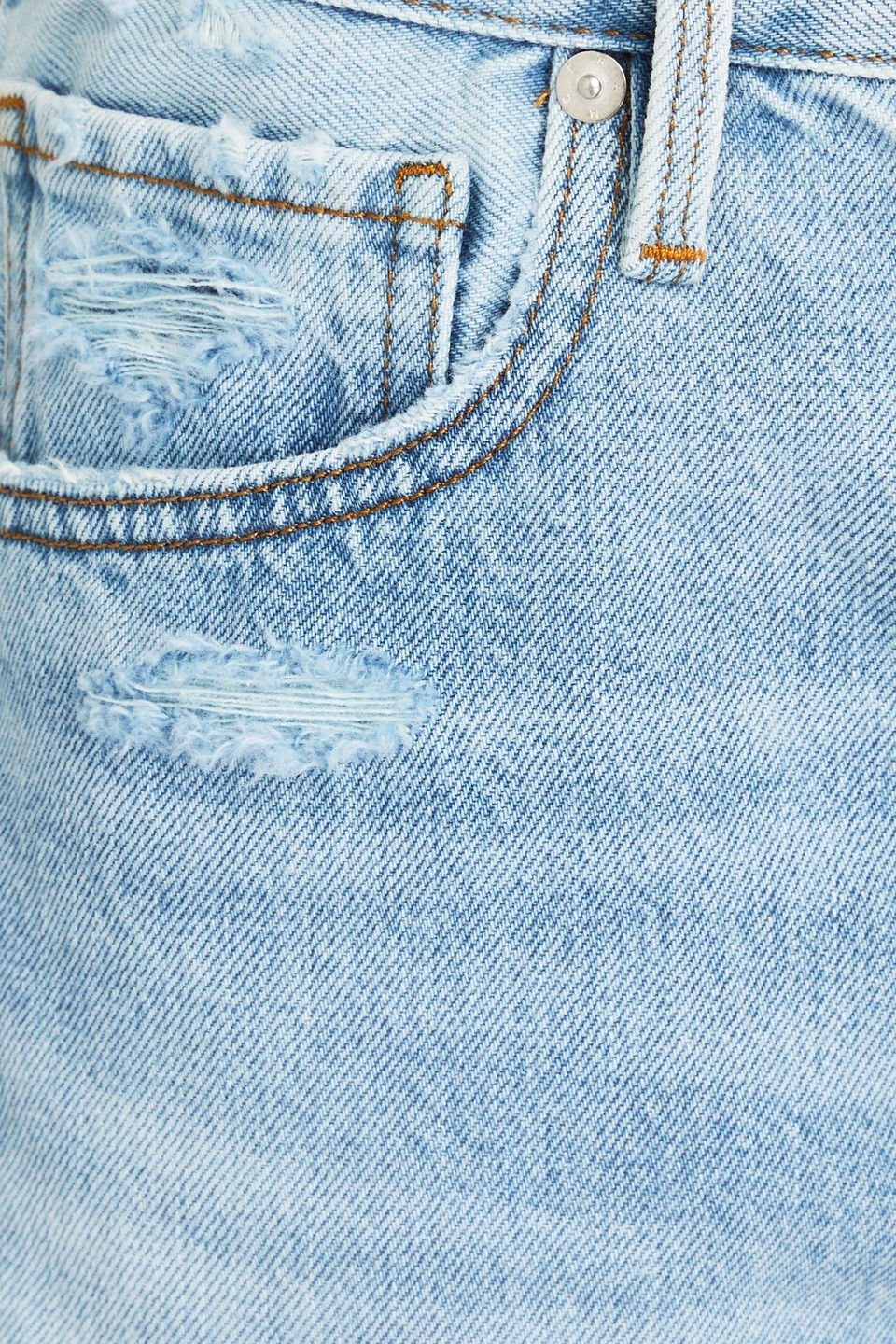 FRAME LE SUPER HIGH DISTRESSED DENIM SHORTS