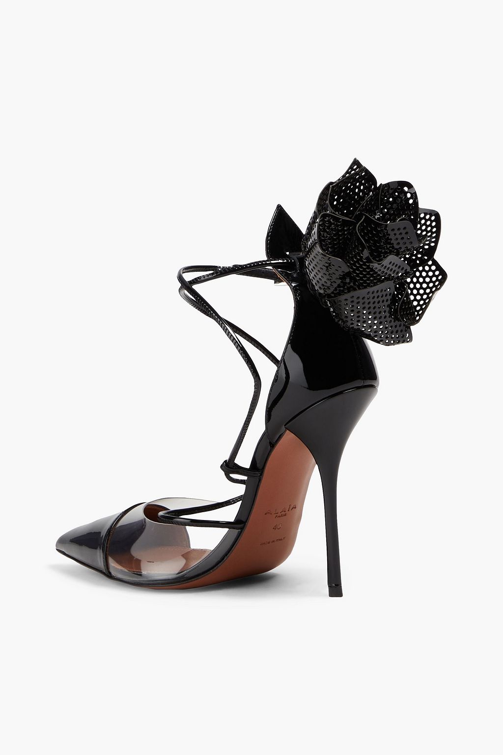 ALAÏA Appliquéd patent-leather and PVC pumps