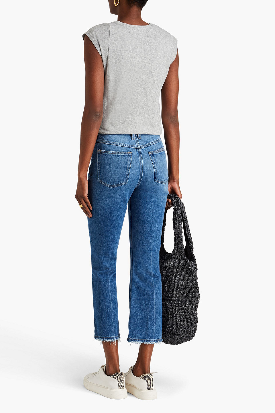  Frame - Le High N Tight Hoch Sitzende Cropped Bootcut-jeans - Blau - 23 
