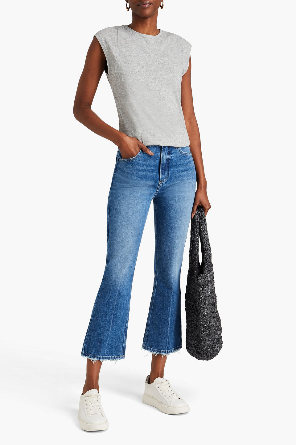  Frame - Le High N Tight Hoch Sitzende Cropped Bootcut-jeans - Blau - 23 
