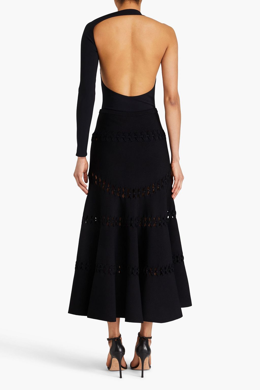 ALAÏA Stretch-knit midi skirt