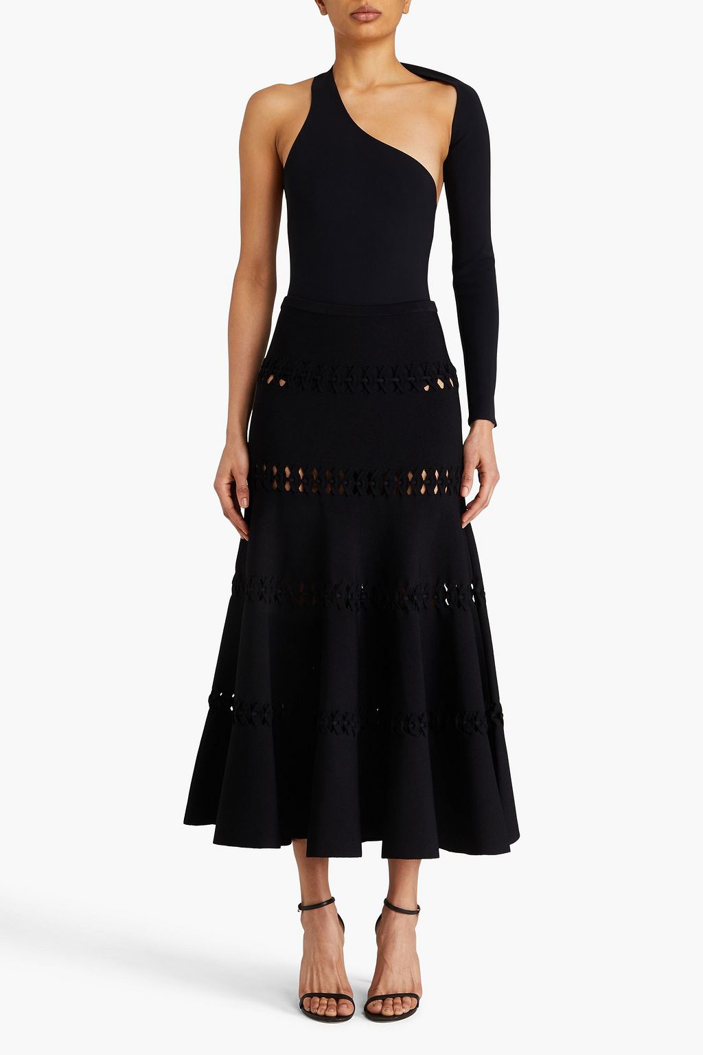 ALAÏA Stretch-knit midi skirt