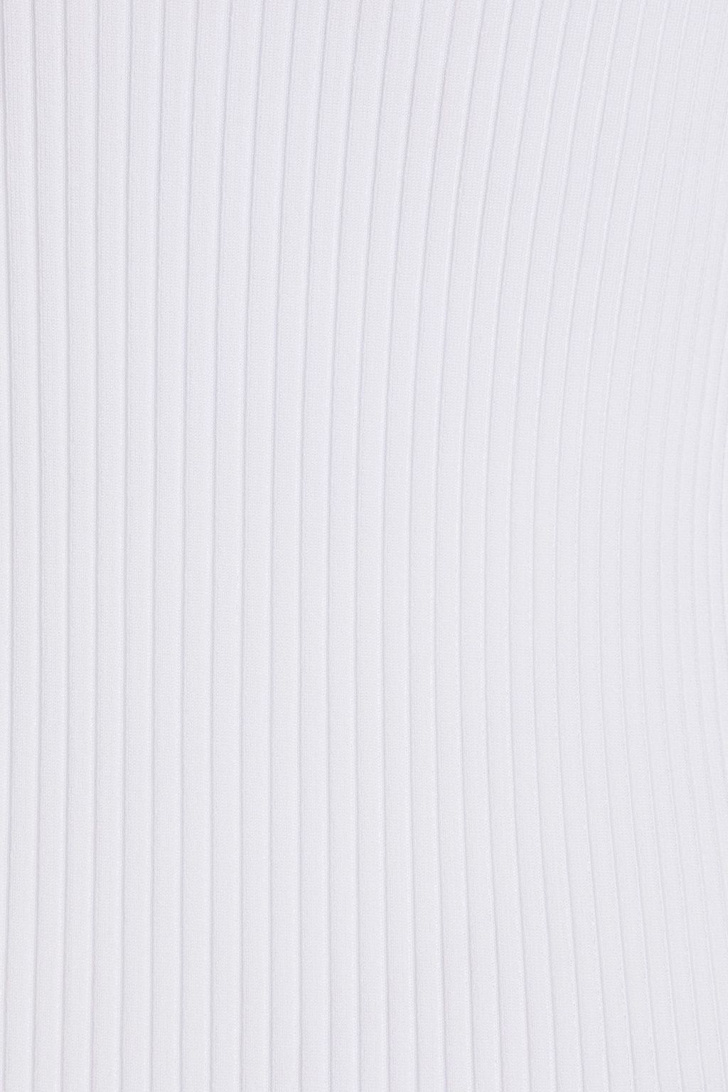 ALAÏA Ribbed-knit halterneck midi dress