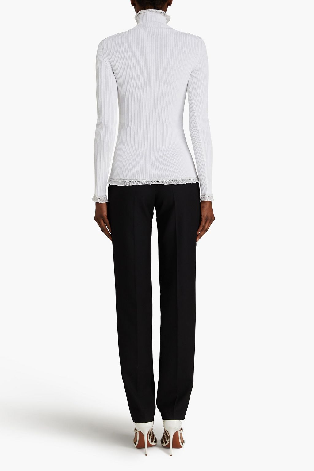 ALAÏA Ribbed-knit turtleneck sweater