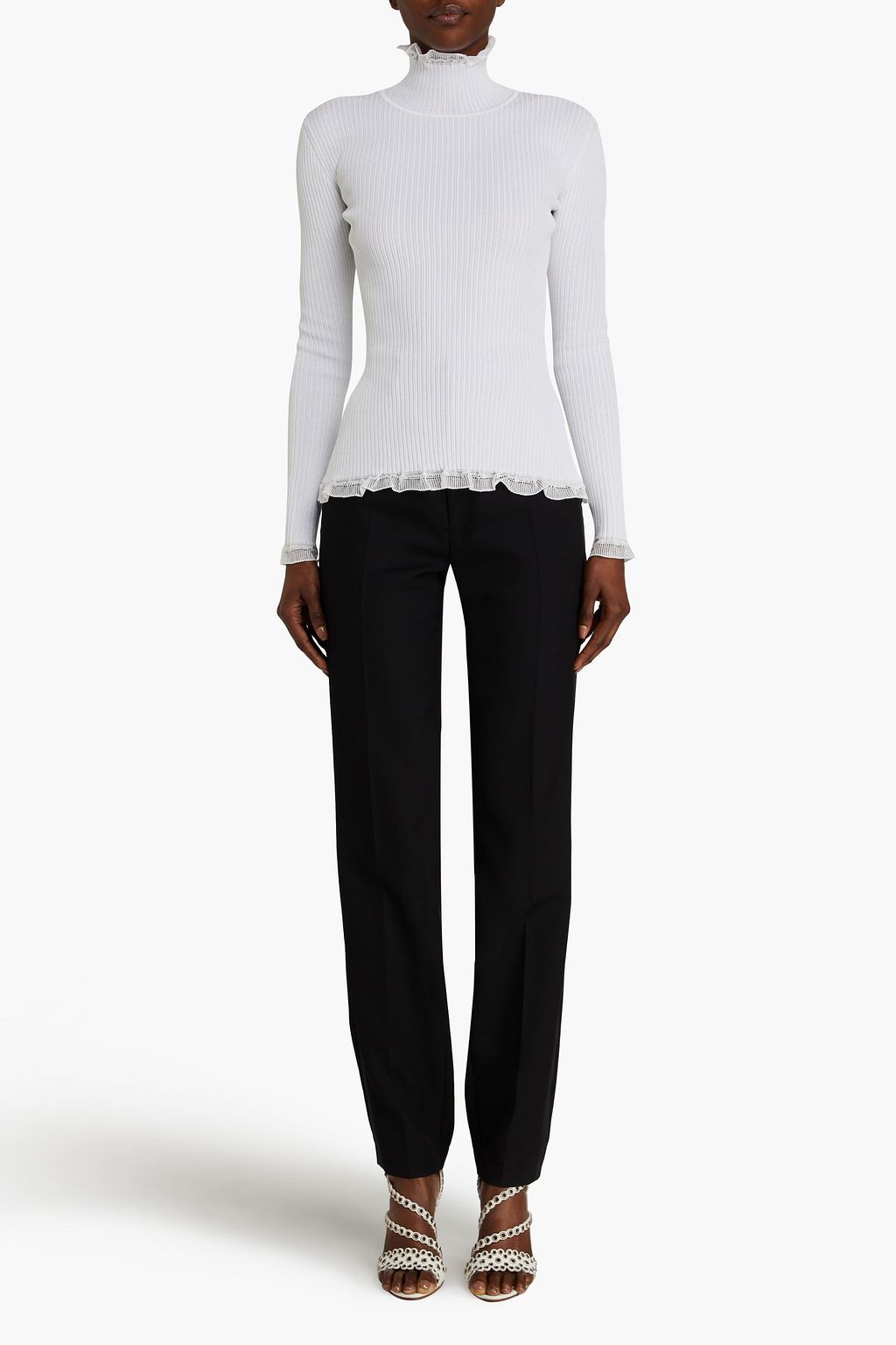 ALAÏA Ribbed-knit turtleneck sweater