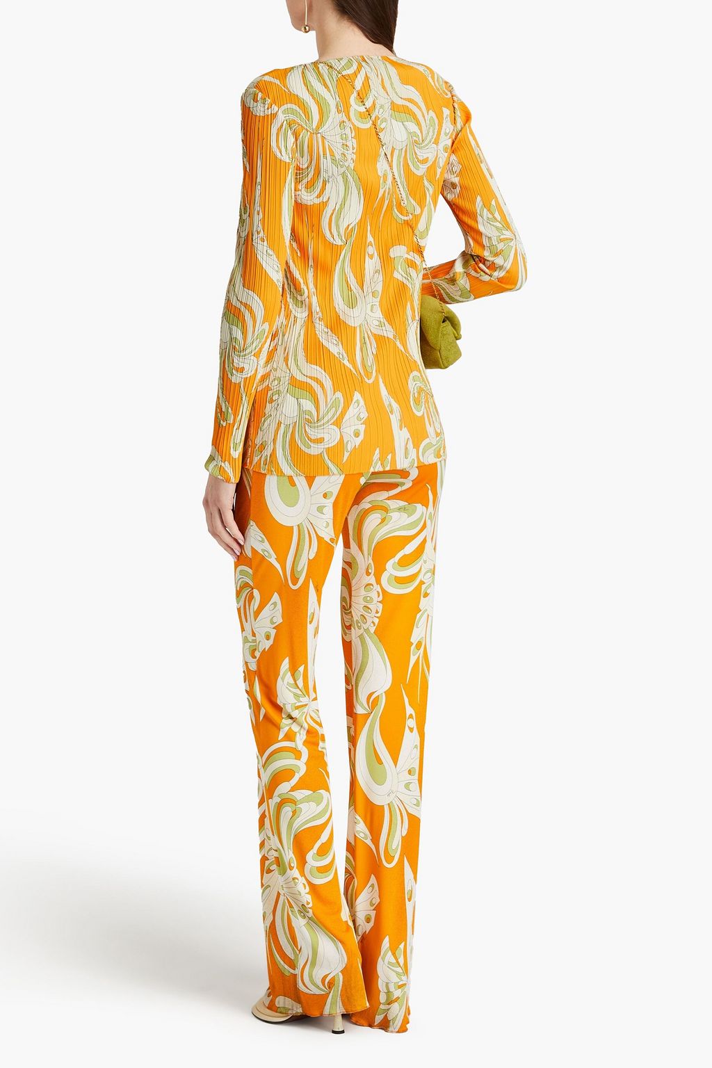 PUCCI Plissé-crepe blouse