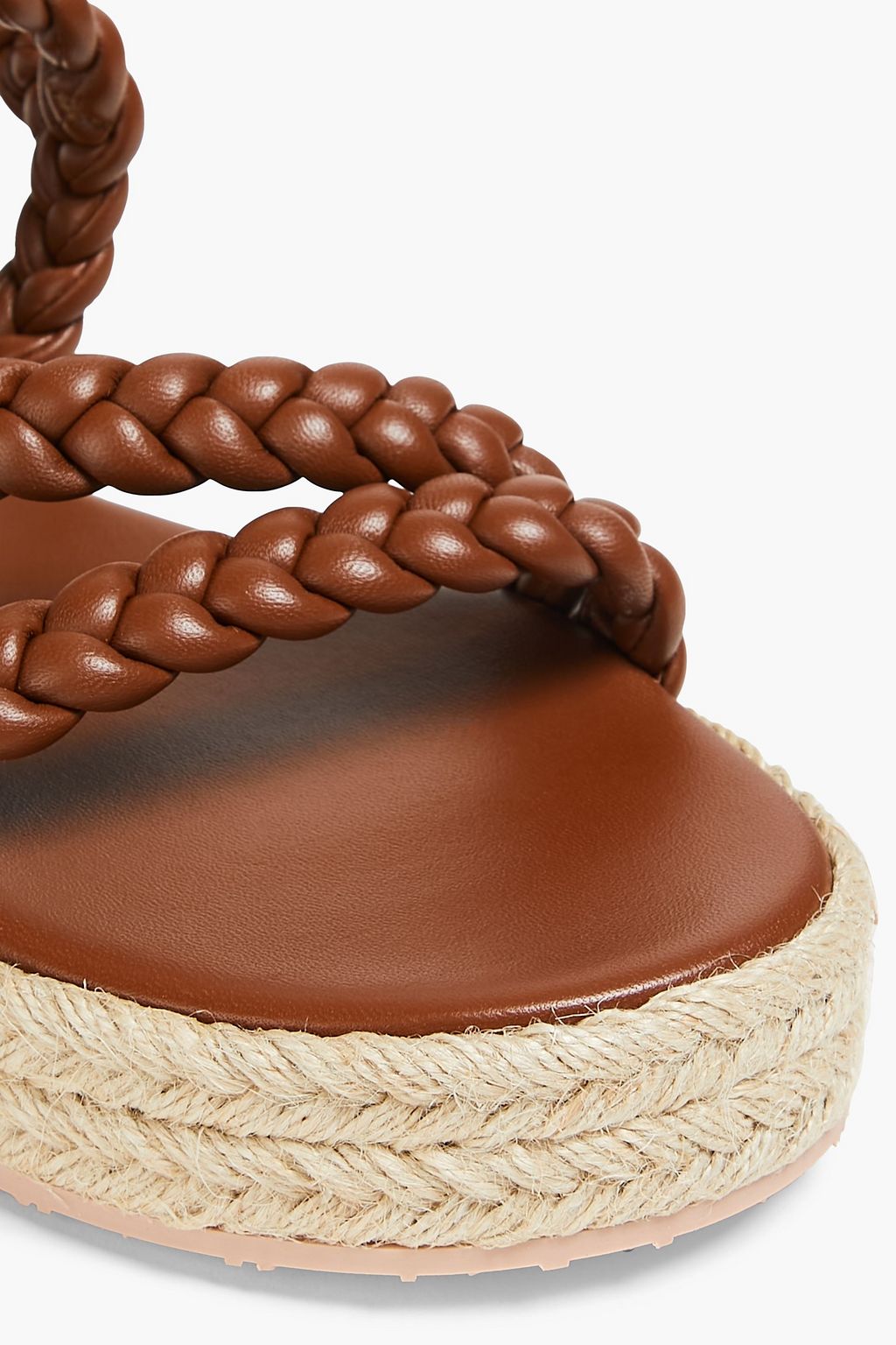 GIANVITO ROSSI Braided leather espadrilles