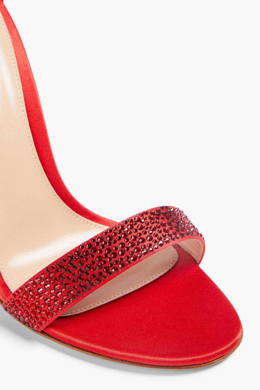 GIANVITO ROSSI Glam Raso crystal-embellished satin sandals
