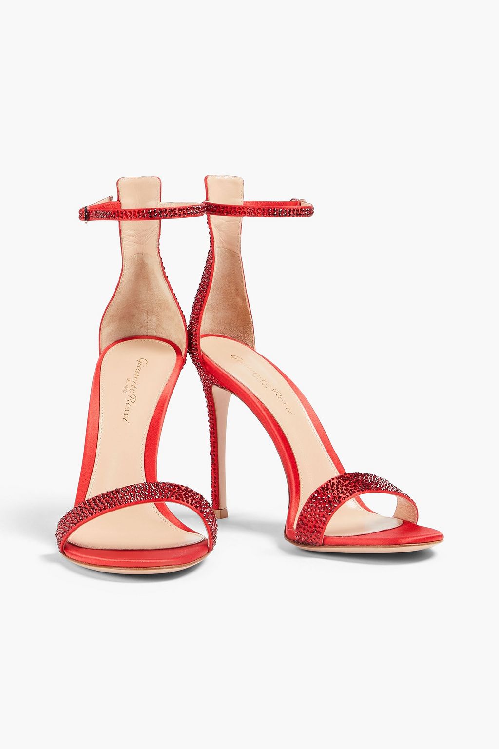 GIANVITO ROSSI Glam Raso crystal-embellished satin sandals