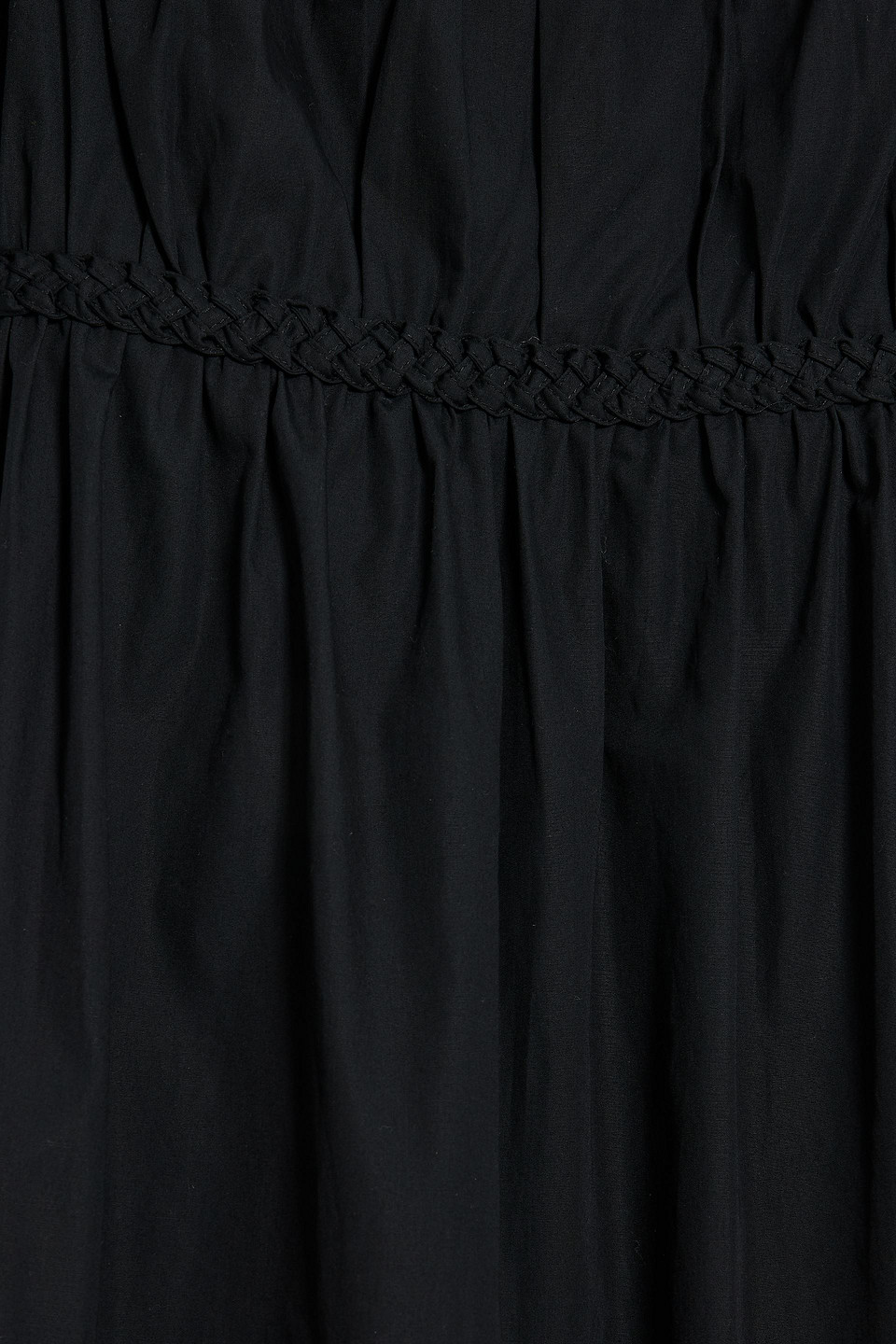 Derek Lam 10 Crosby Gerafftes Minikleid Aus Baumwollpopeline In Schwarz