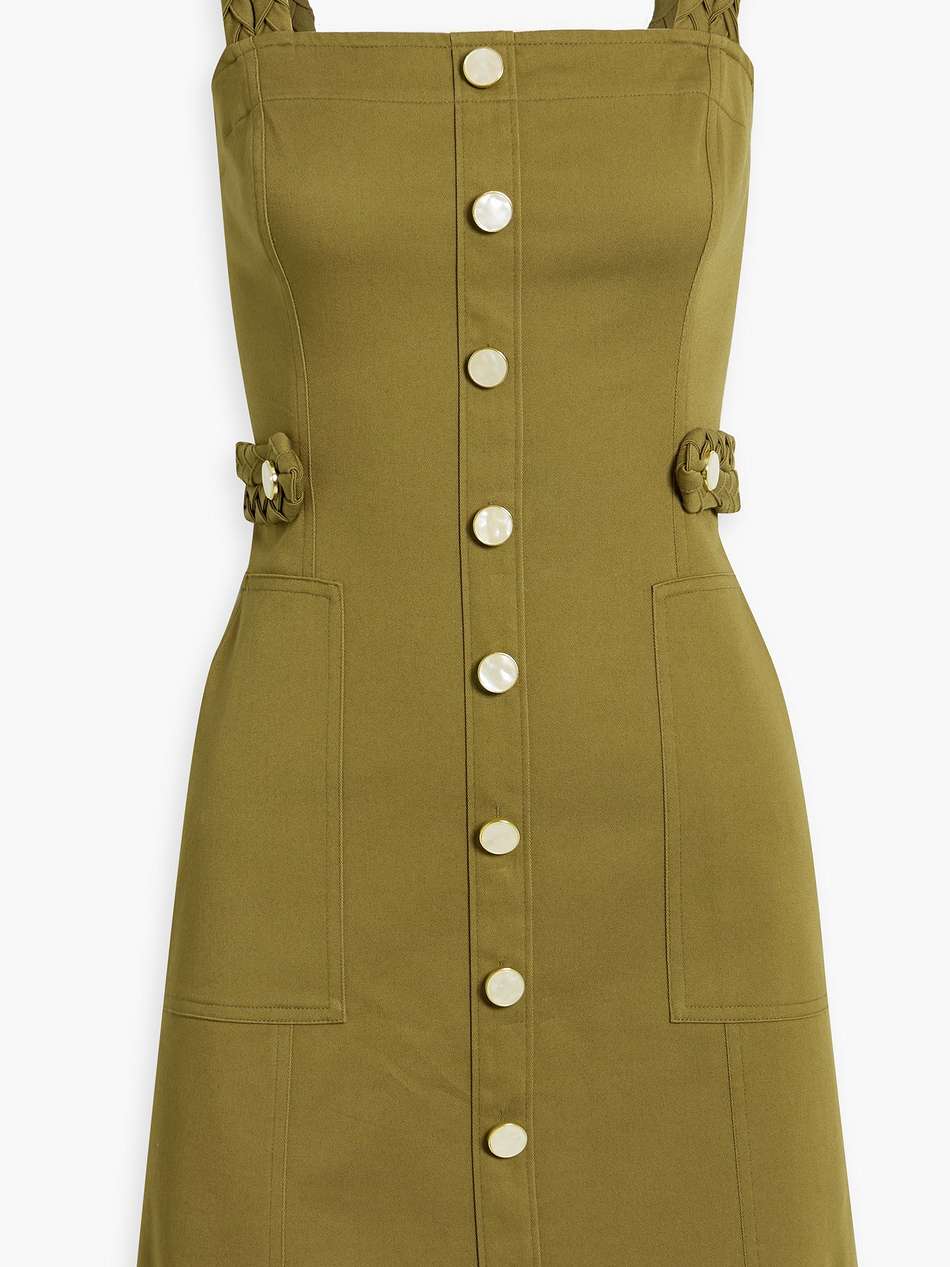 naiyah cotton-blend twill mini dress
