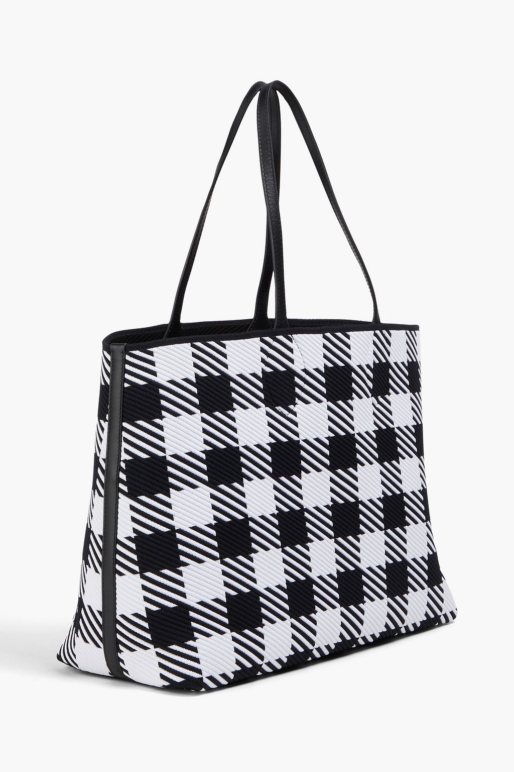 ALAÏA リブ編みジャカード トートバッグ ギンガム