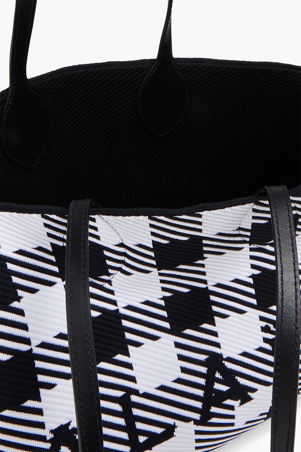 ALAÏA リブ編みジャカード トートバッグ ギンガム