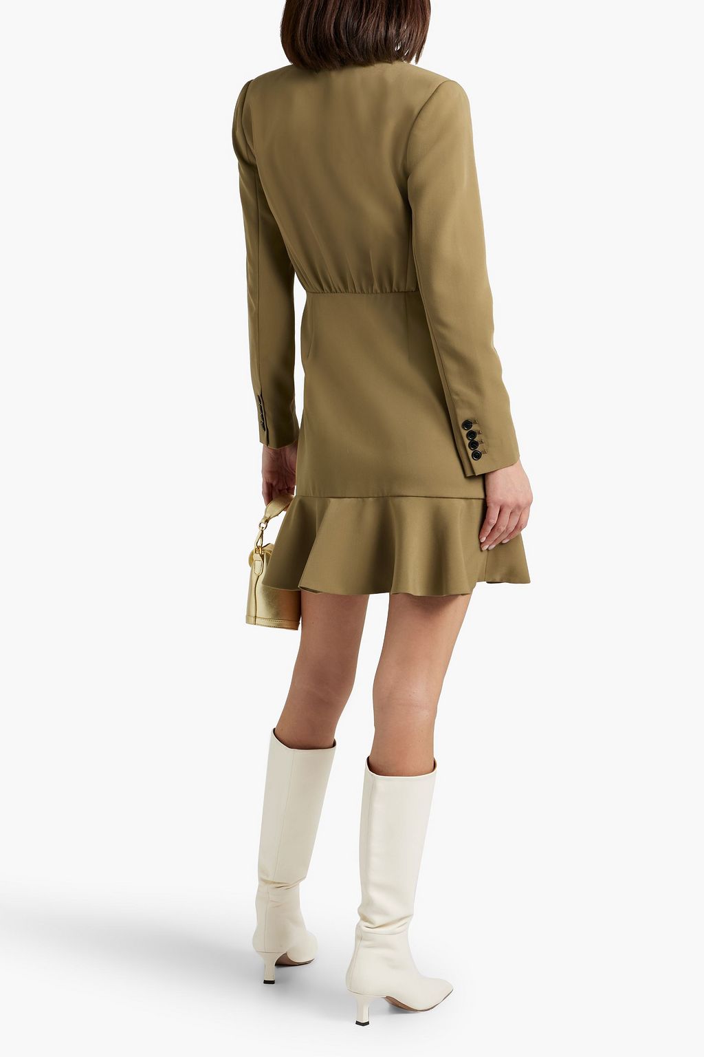 DEREK LAM 10 CROSBY فستان قصير ’’إيزارا’’ مصنوع من التويل بتصميم ملتف