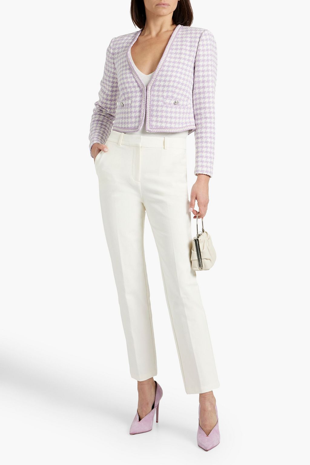 DEREK LAM 10 CROSBY Bronte cotton-blend crepe tapered pants