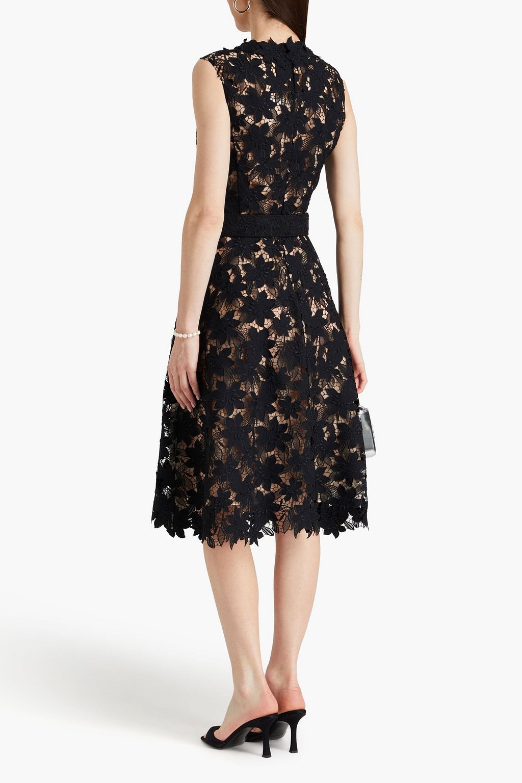 OSCAR DE LA RENTA 기퓌르 레이스 미디 드레스