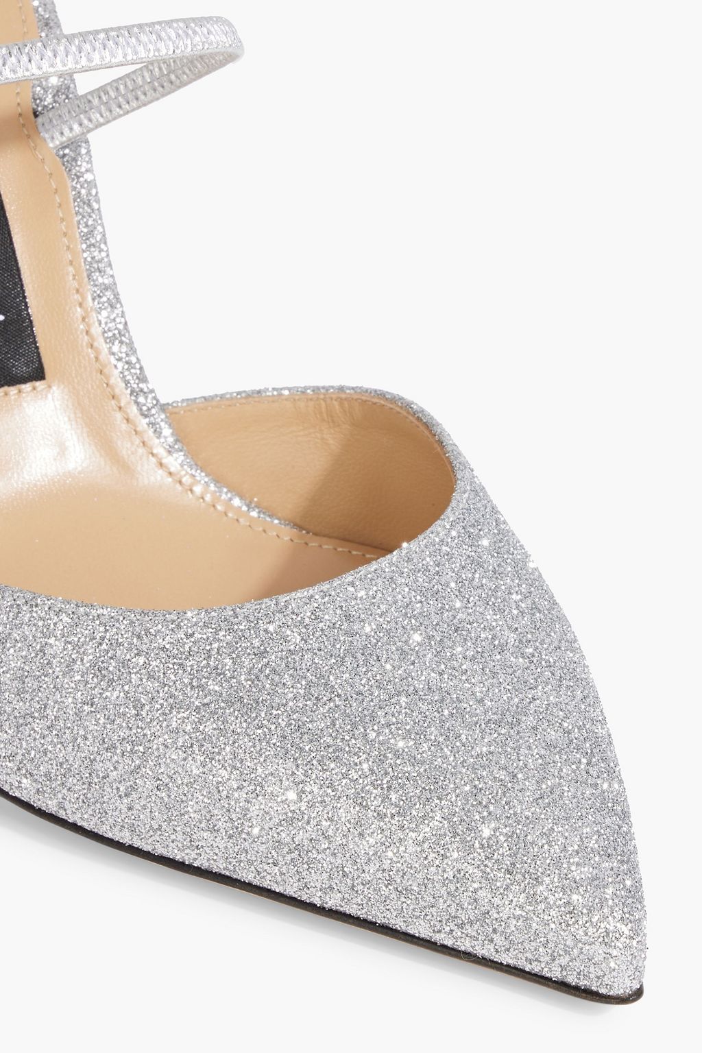 SERGIO ROSSI Godiva 75 glittered woven pumps