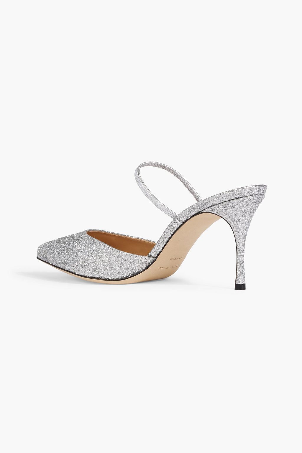 SERGIO ROSSI Godiva 75 glittered woven pumps