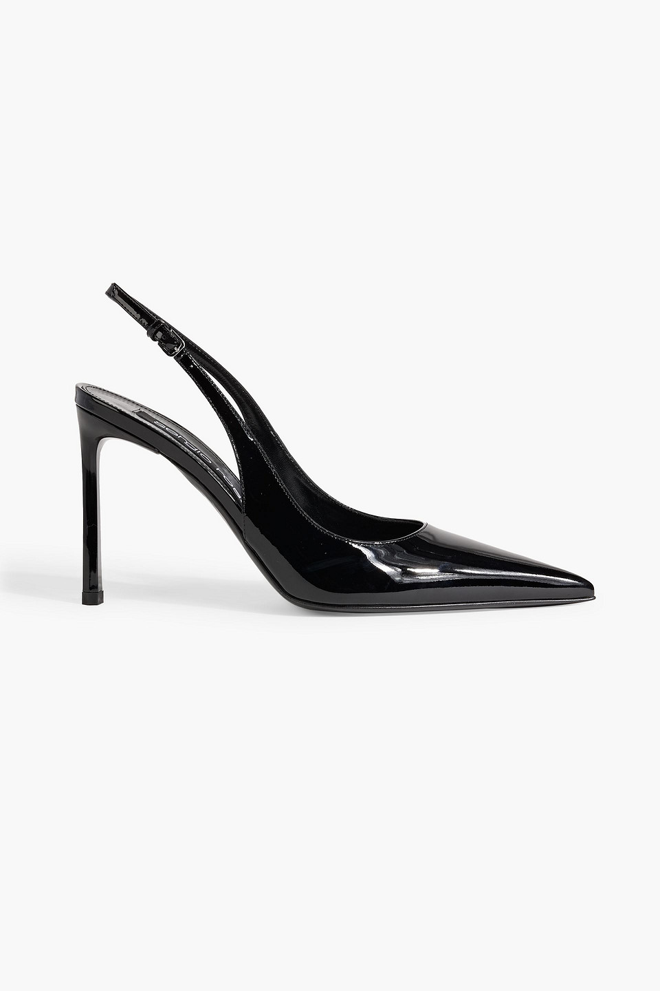 Sergio Rossi Sr Liya 95 Patent-leather Slingback Pumps In Black