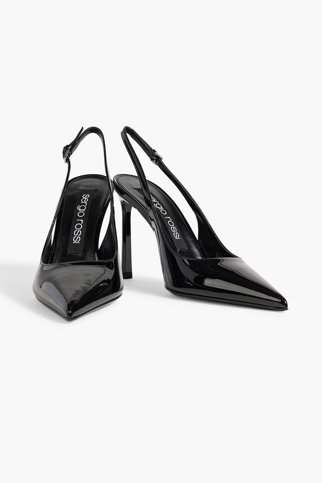 SERGIO ROSSI sr Liya 95 patent-leather slingback pumps