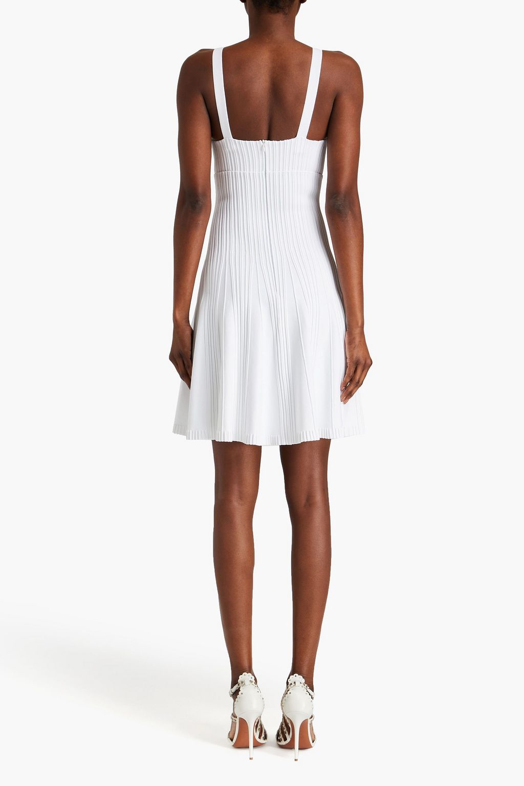 ALAÏA Cutout ribbed-knit mini dress