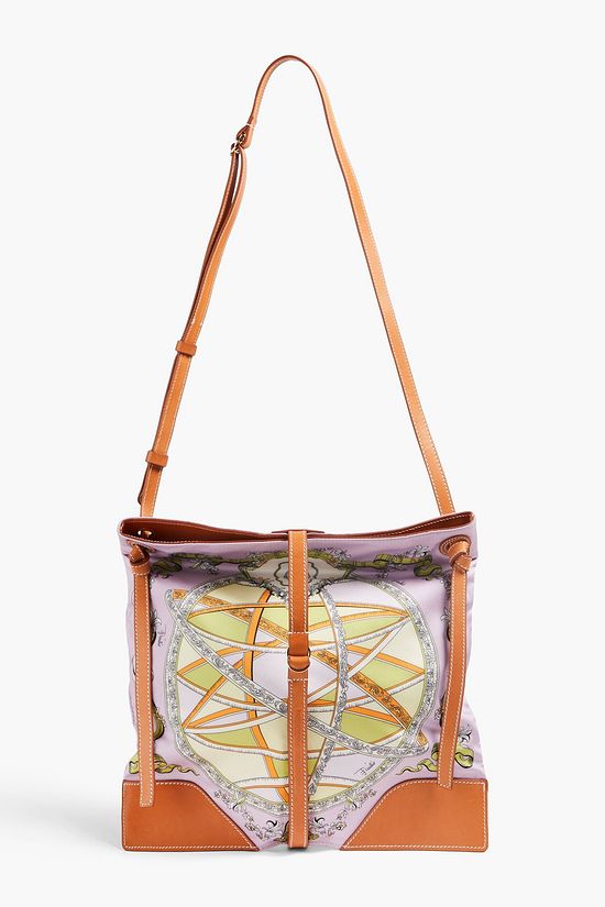 PUCCI Leathertrimmed printed satintwill shoulder bag THE