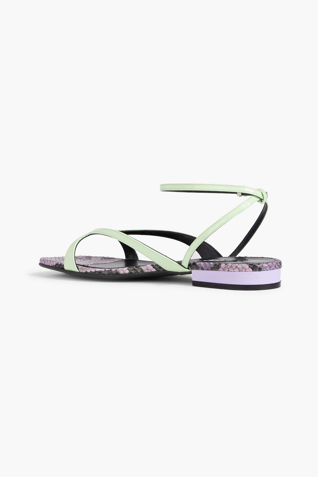SERGIO ROSSI sr Aracne 15 patent-leather sandals