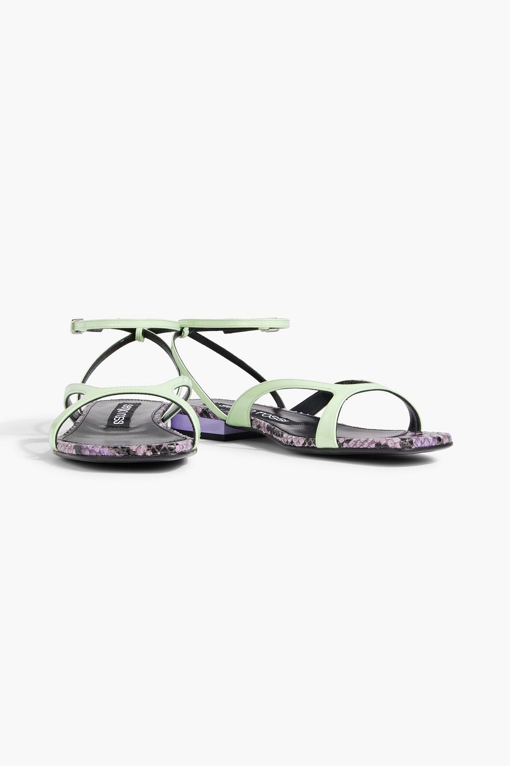 SERGIO ROSSI sr Aracne 15 patent-leather sandals