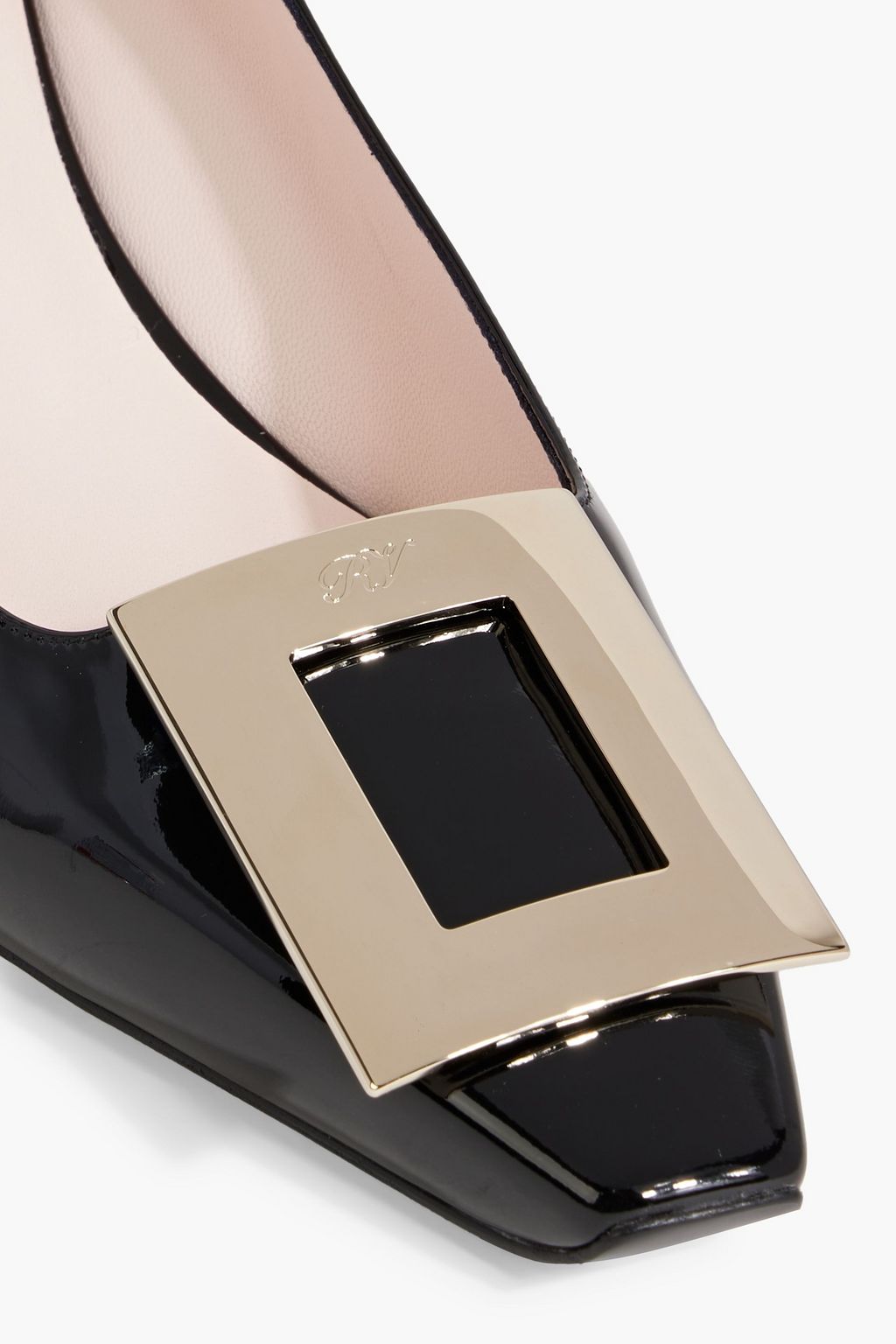 ROGER VIVIER Buckle-embellished patent-leather pumps