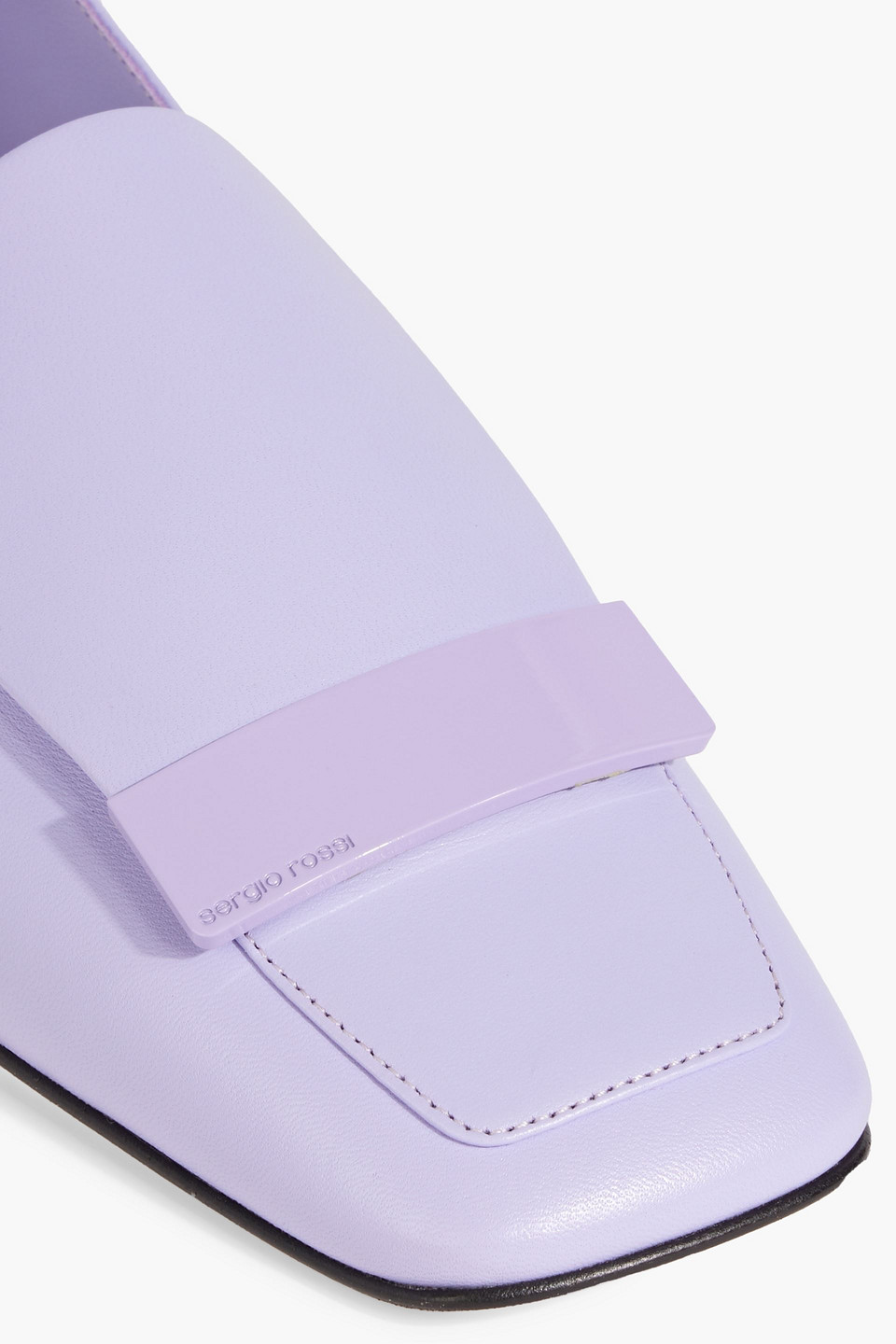 Sergio Rossi Sr1 Leather Collapsible-heel Loafers In Lilac