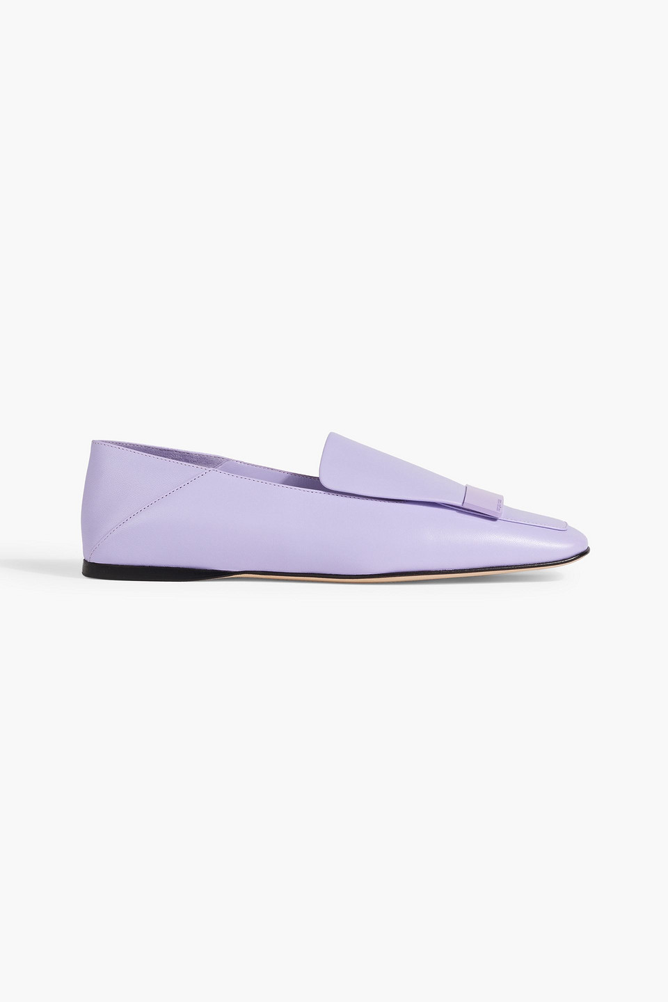 Sergio Rossi Sr1 Leather Collapsible-heel Loafers In Lilac