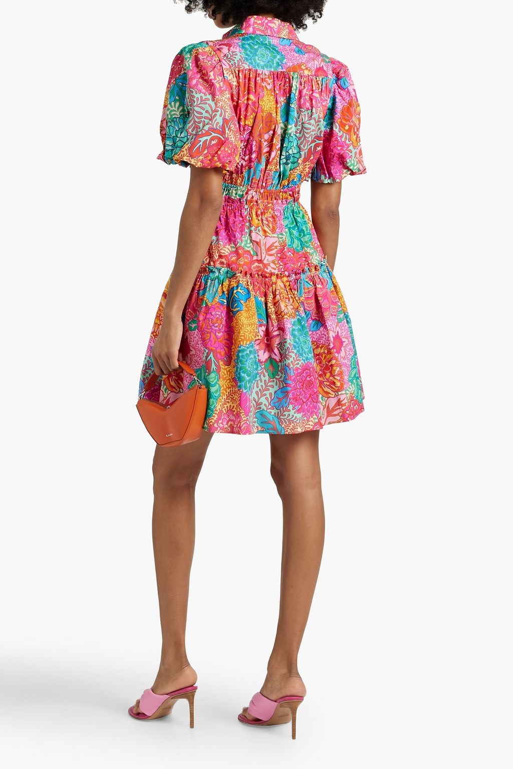 DEREK LAM 10 CROSBY Doha printed cotton-blend poplin mini shirt dress