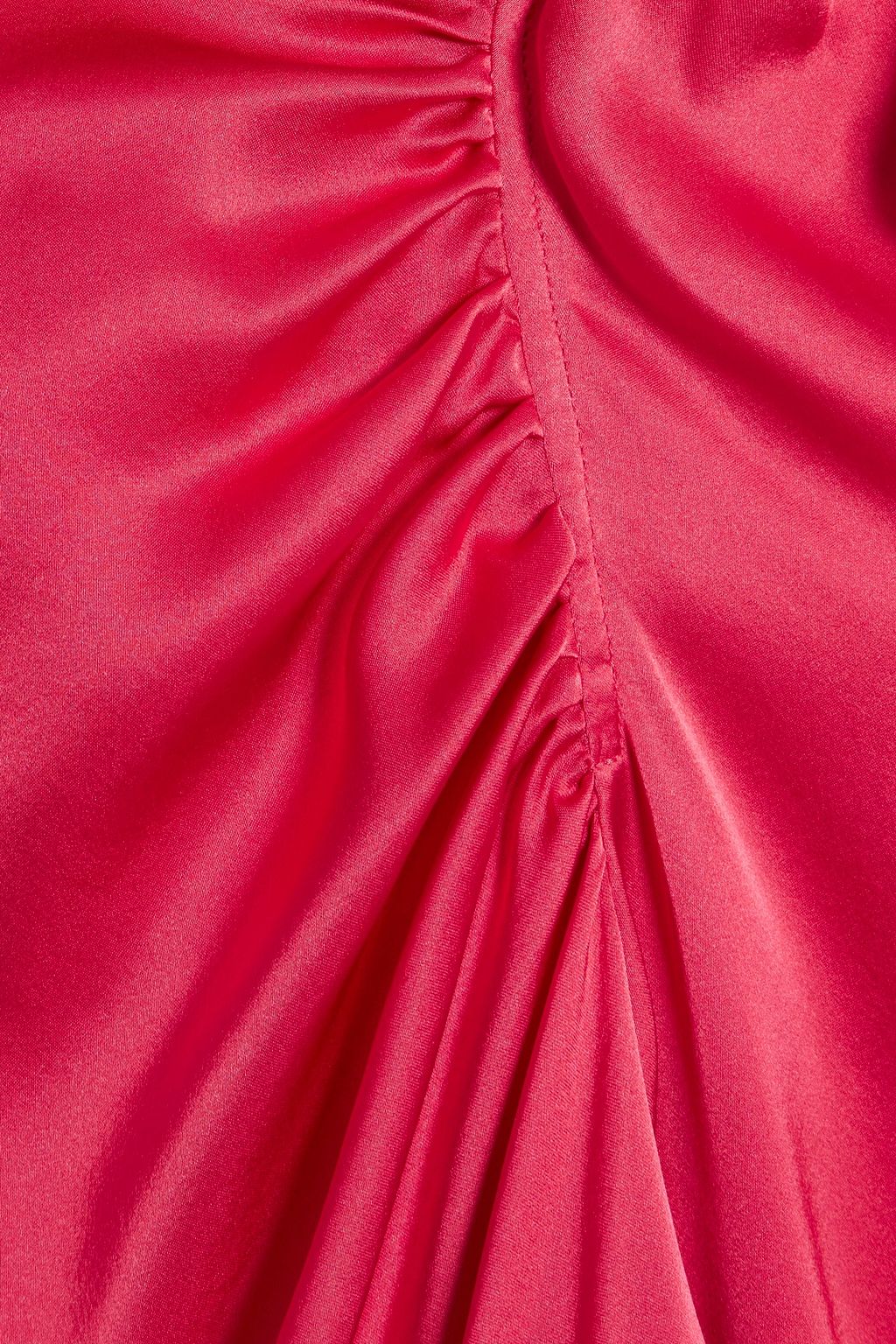 FRAME Gillian ruched silk-satin top