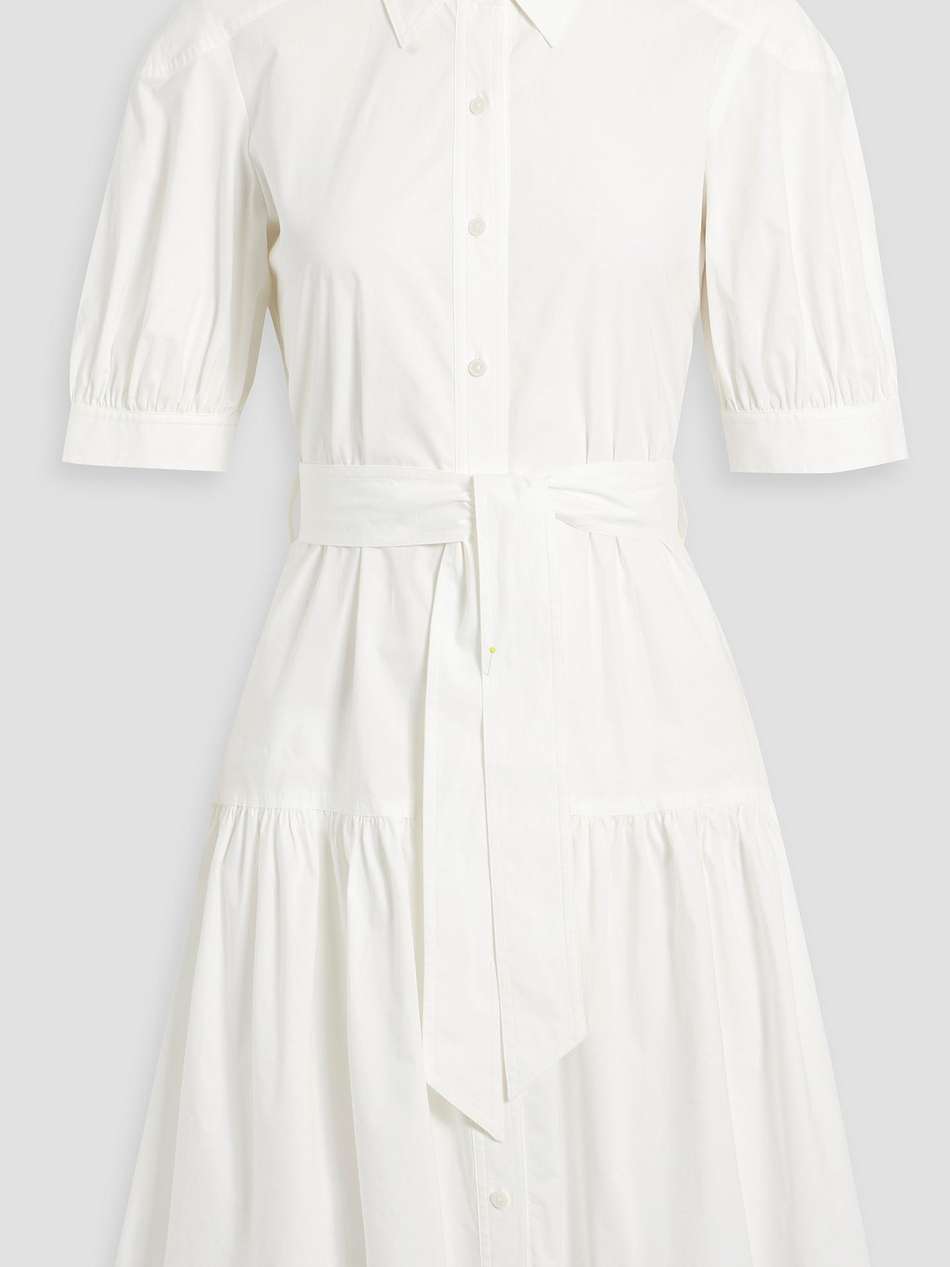 luma cotton-blend poplin mini shirt dress