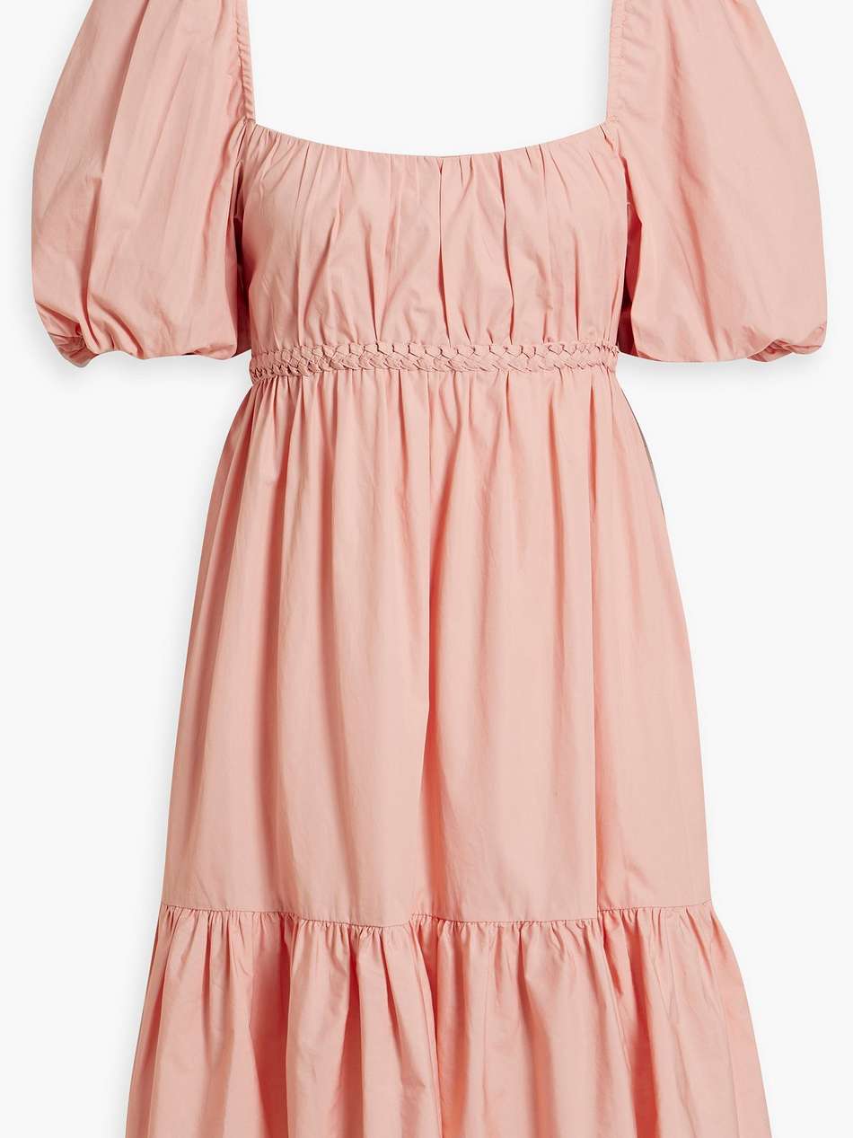 ada ruffled cotton-poplin mini dress