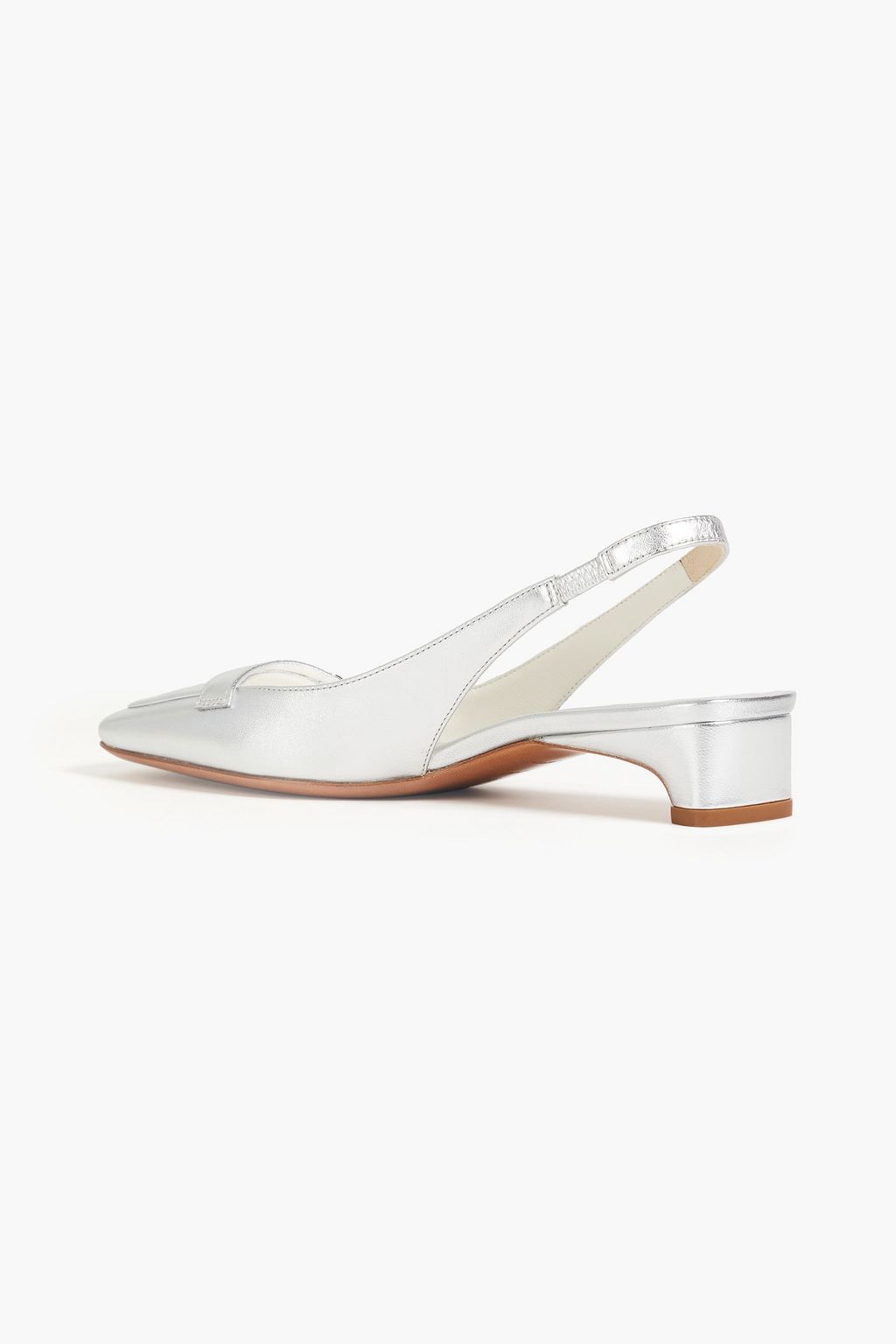 PUCCI Metallic leather slingback pumps