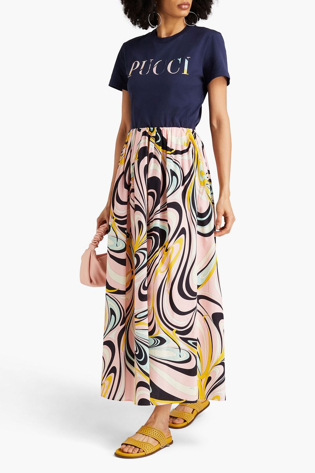 PUCCI Printed cotton-poplin maxi skirt