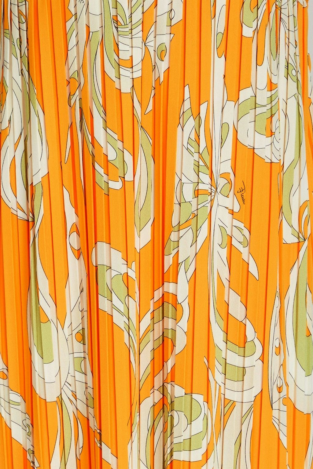 PUCCI فستان متوسط الطول مصنوع من الجيرسي ومزين بكسرات وطبعات