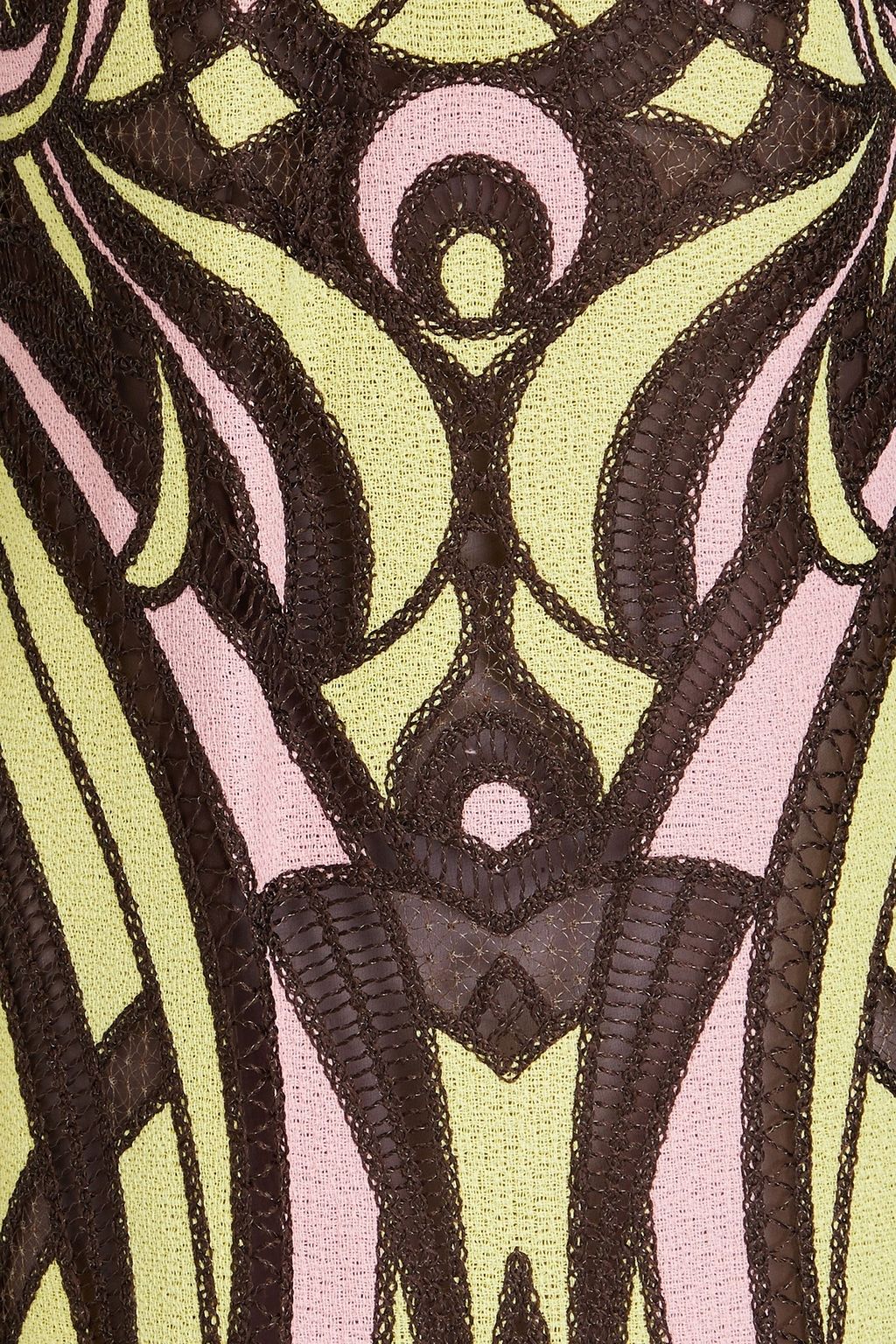 PUCCI فستان قصير من قماش رقيق بتصميم مطرّز