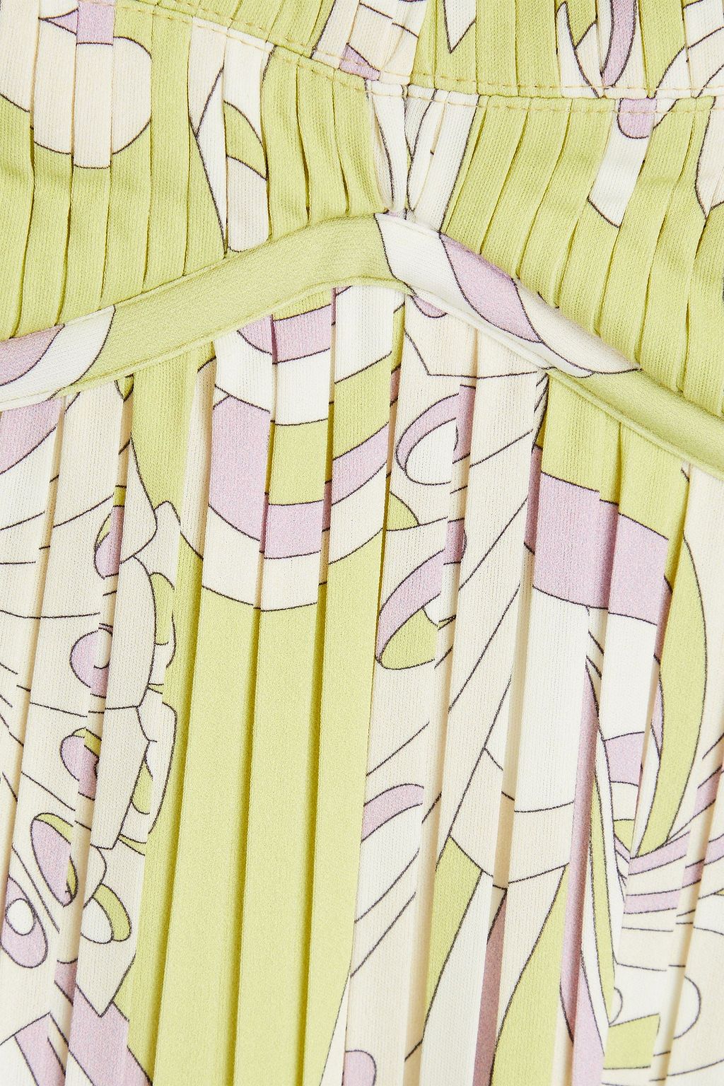PUCCI فستان قصير مصنوع من الجيرسي ومزين بكسرات وطبعات وفتحات