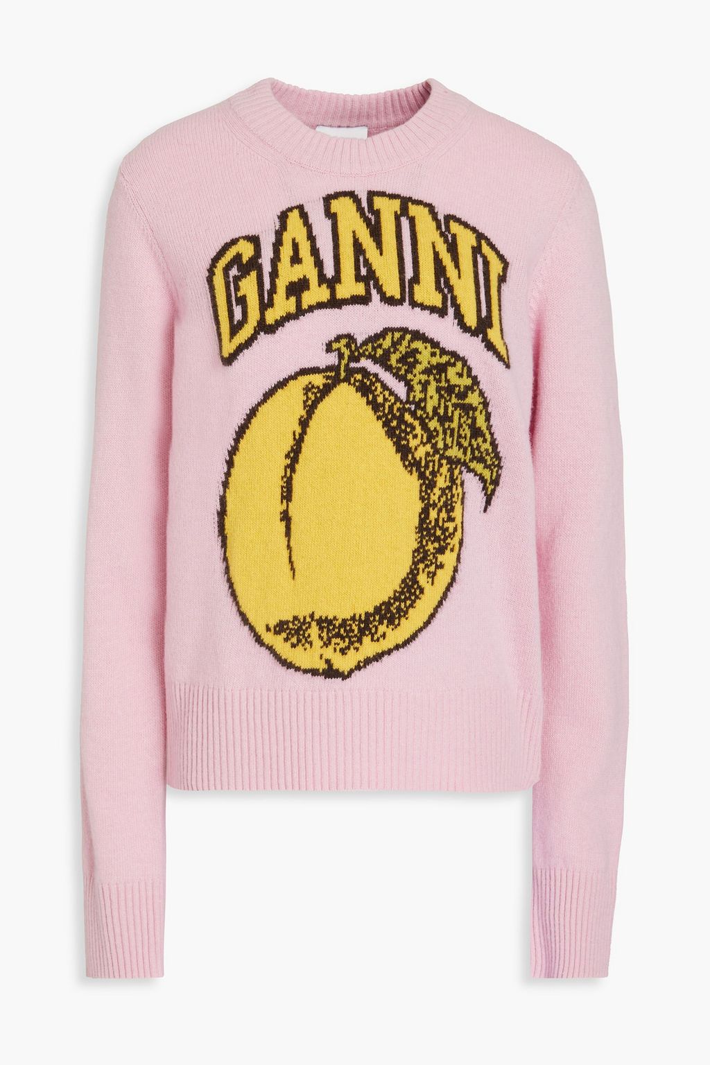 GANNI Intarsia knit sweater THE OUTNET
