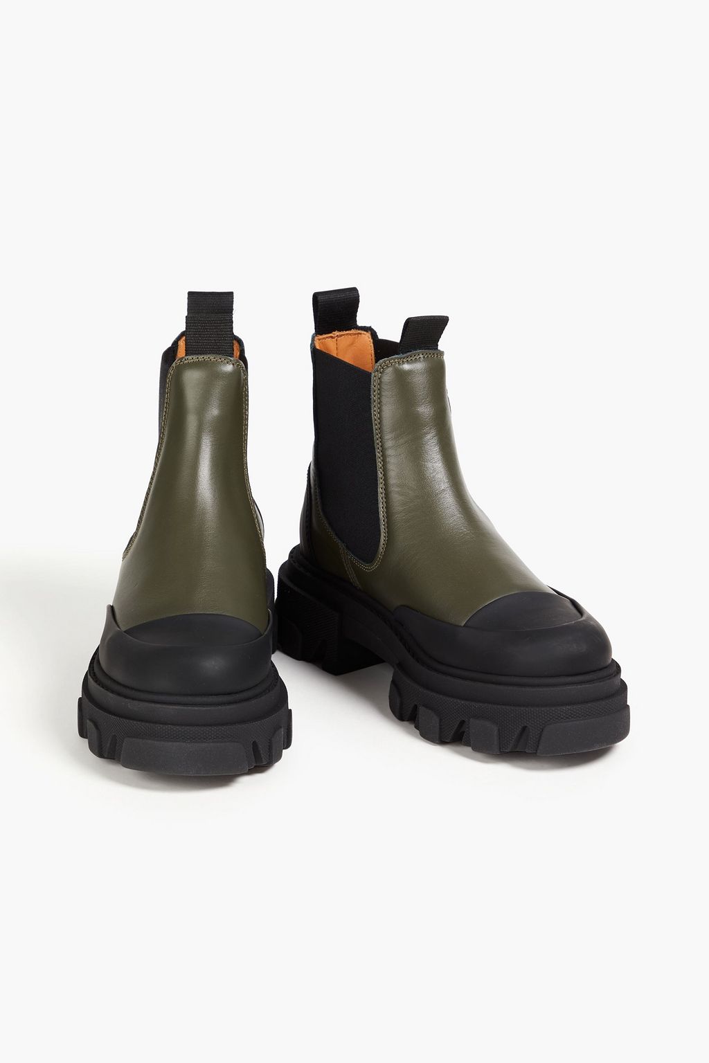 GANNI Leather Chelsea boots