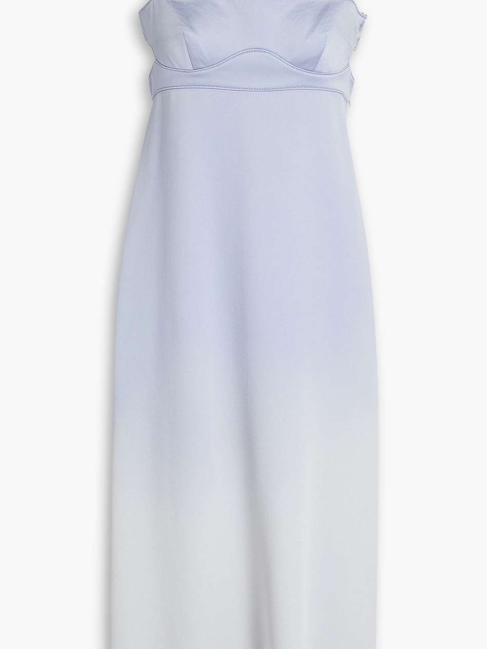 cutout dégradé satin-crepe midi dress