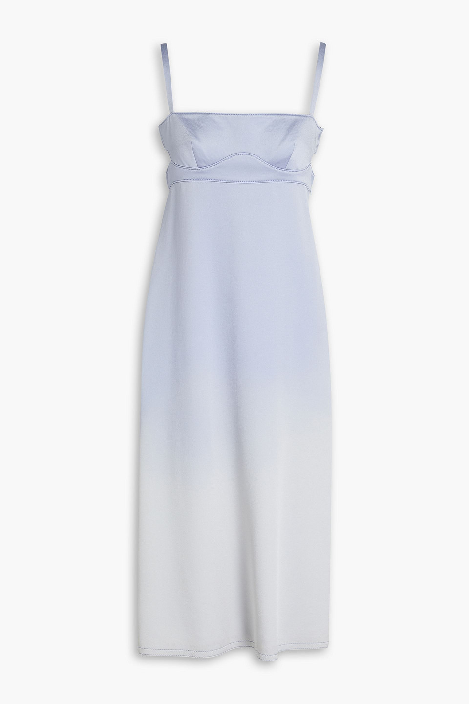 Pucci Cutout Dégradé Satin-crepe Midi Dress In Light Blue