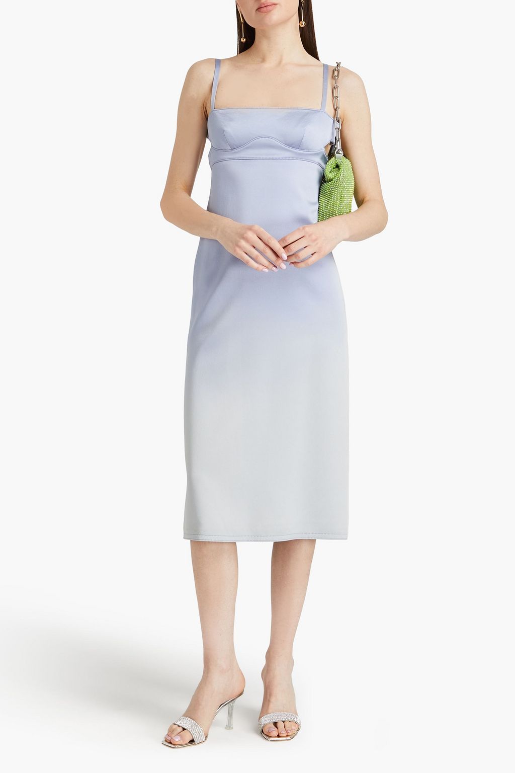 PUCCI Cutout dégradé satin-crepe midi dress